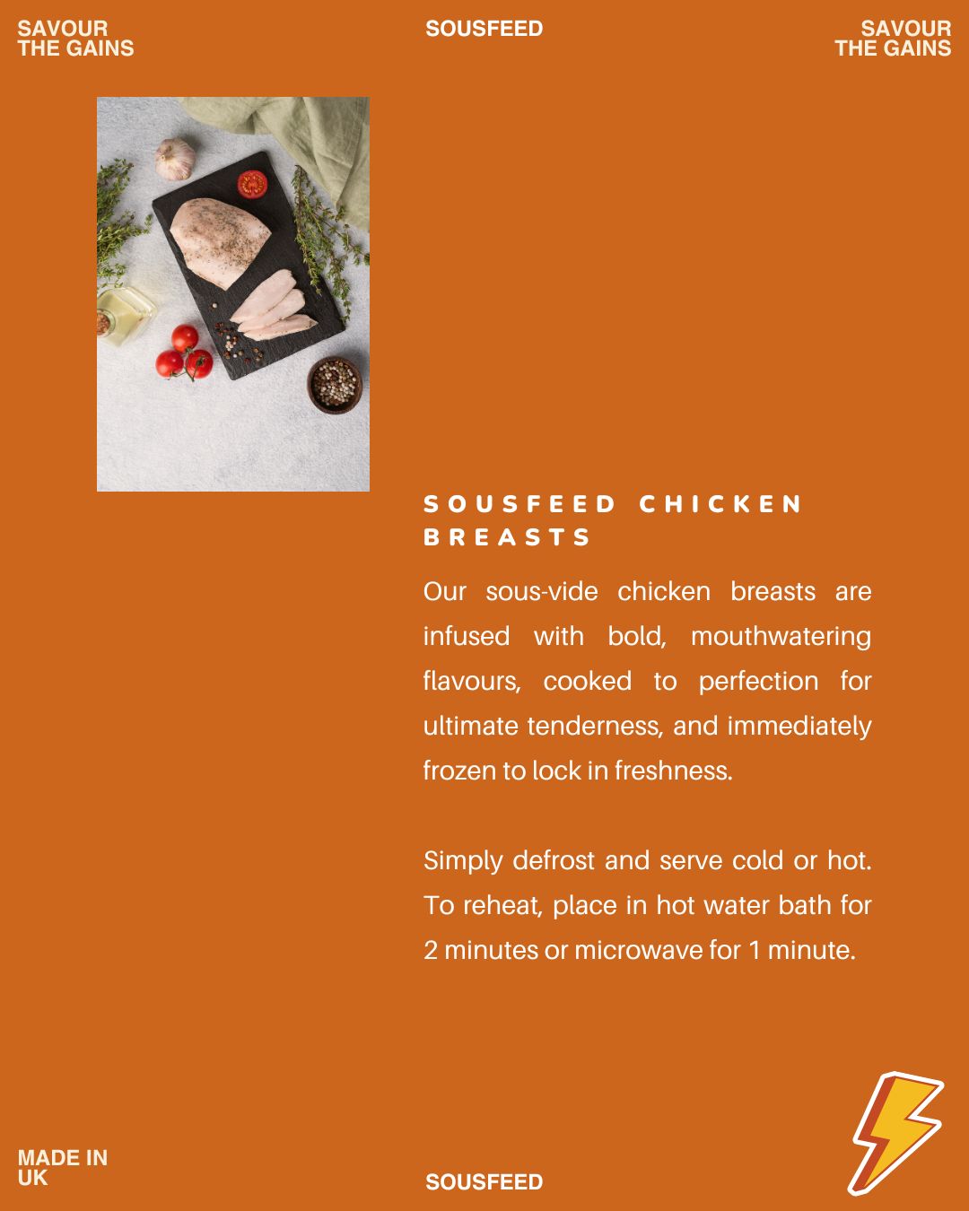 Photo explanation of the benefits of sous vide chicken breasts.